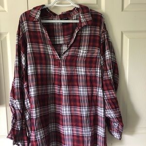 Flannel Pull Over Tunic